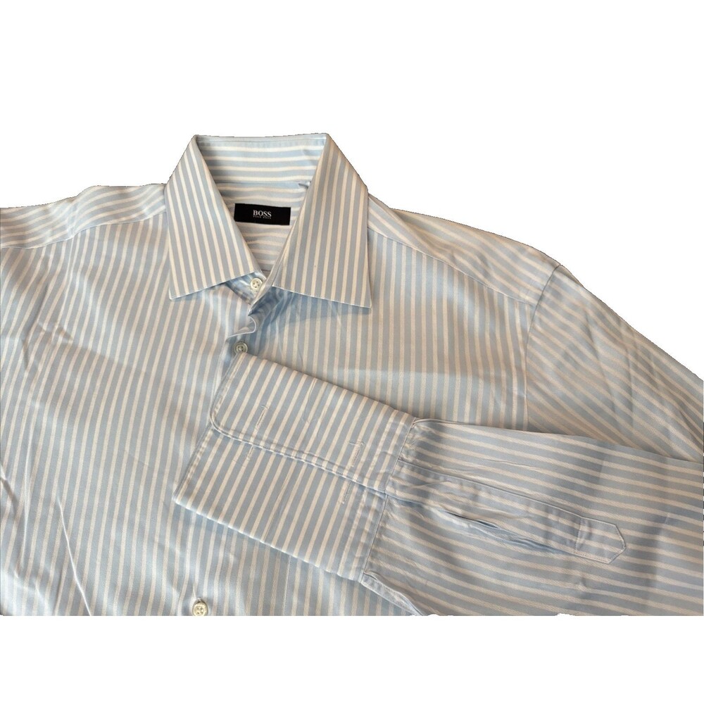 Boss Hugo Boss Striped Long Sleeve Button Up Dress Shirt Mens 15 1/2 32-33